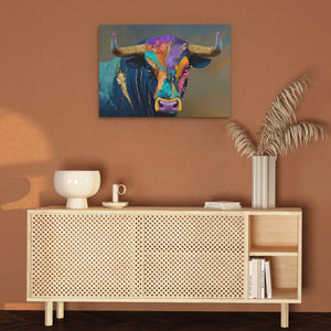 Electric Bull Portrait - Luxury Wall Art