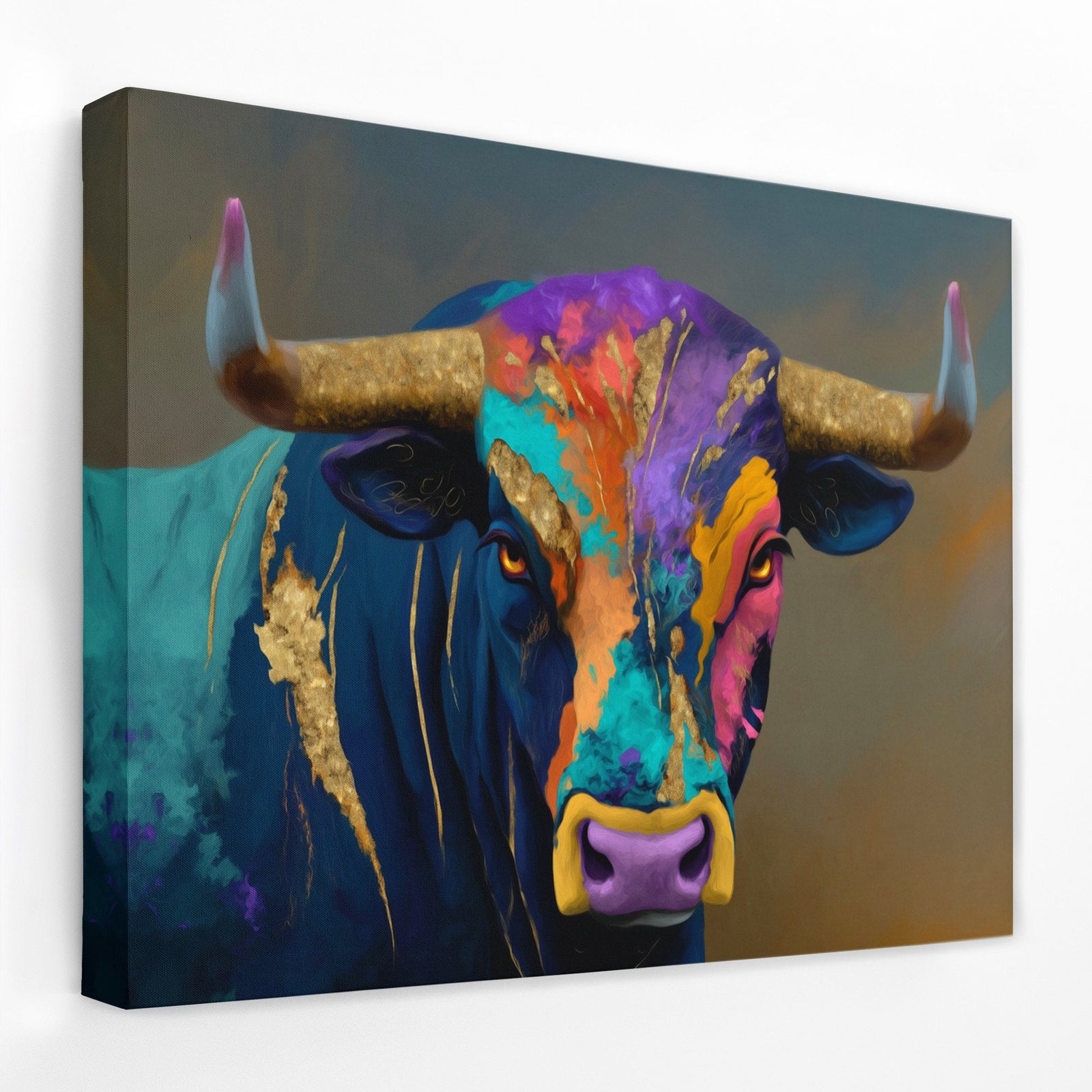 Electric Bull Portrait - Luxury Wall Art