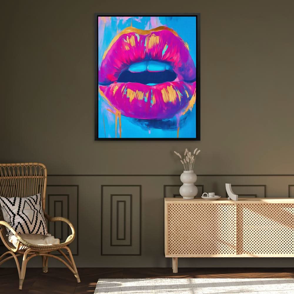 Electric Lips Drip - Luxury Wall Art