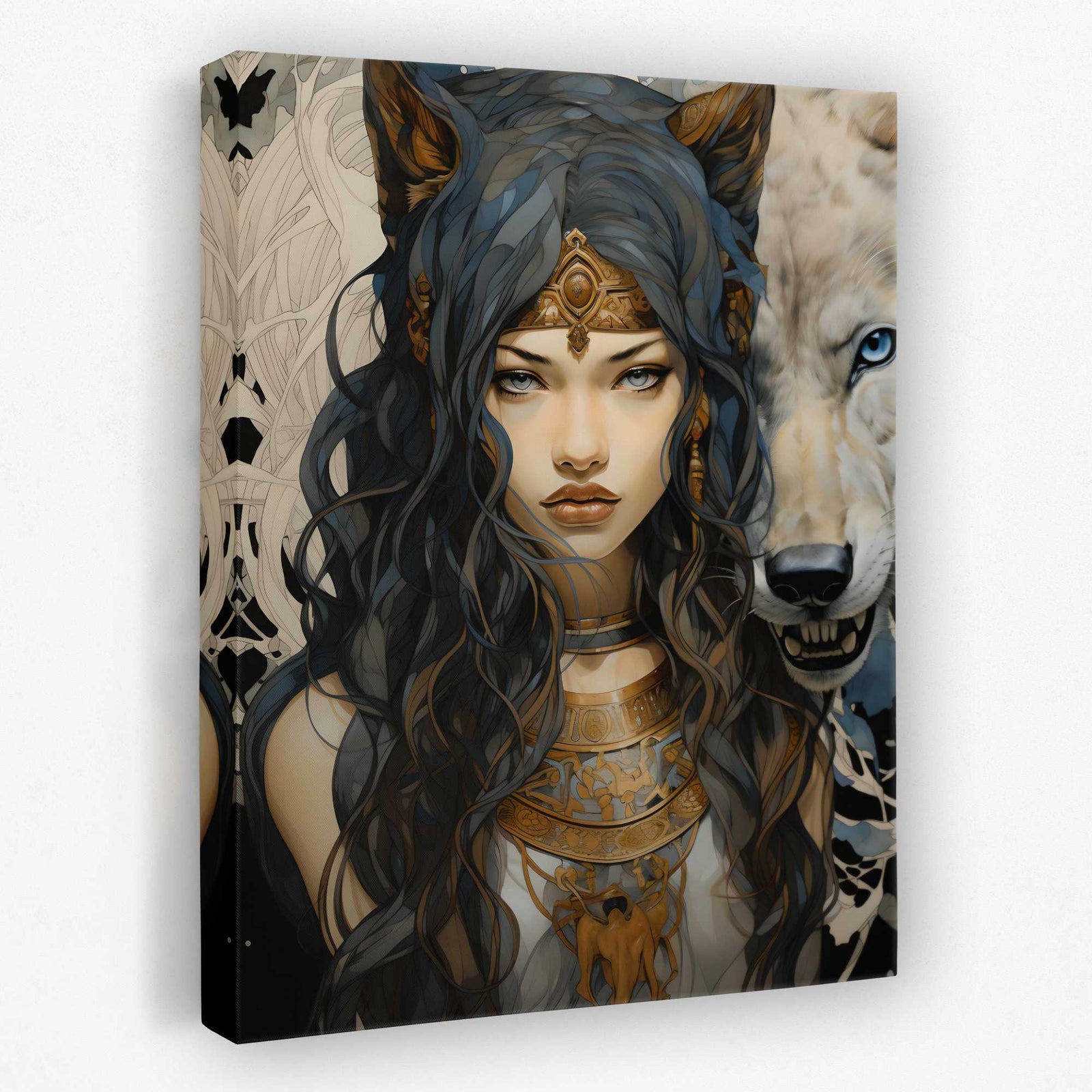 Electric Lupus - Animals Canvas Wall Art