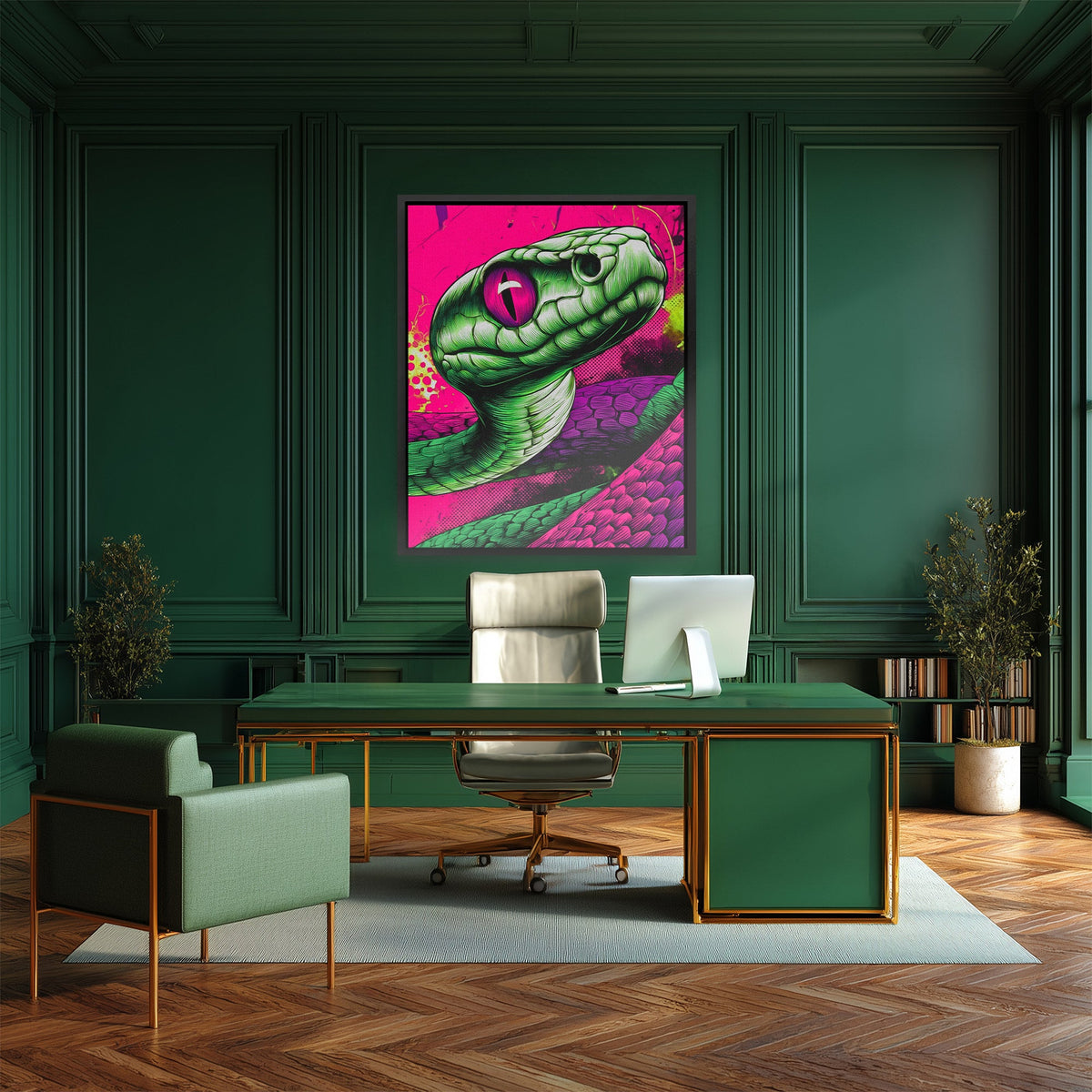 Electric Serpents Gaze - Luxury Wall Art