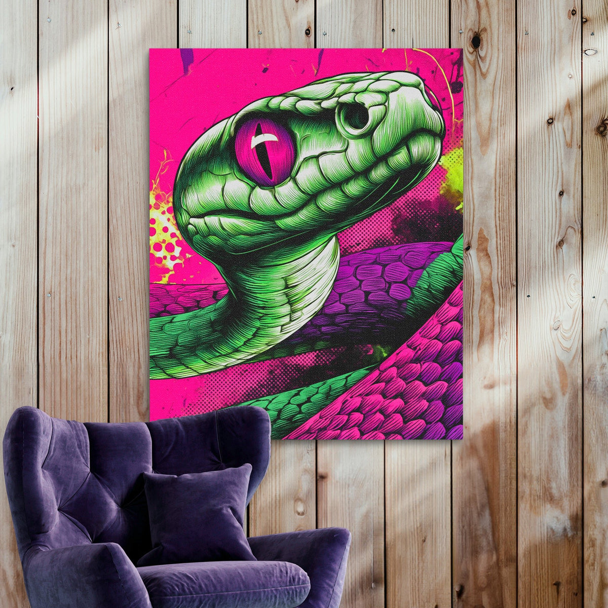 Electric Serpents Gaze - Luxury Wall Art