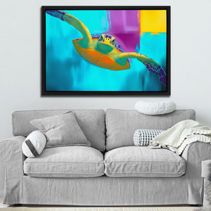 Electric Tide Turtle - Luxury Wall Art
