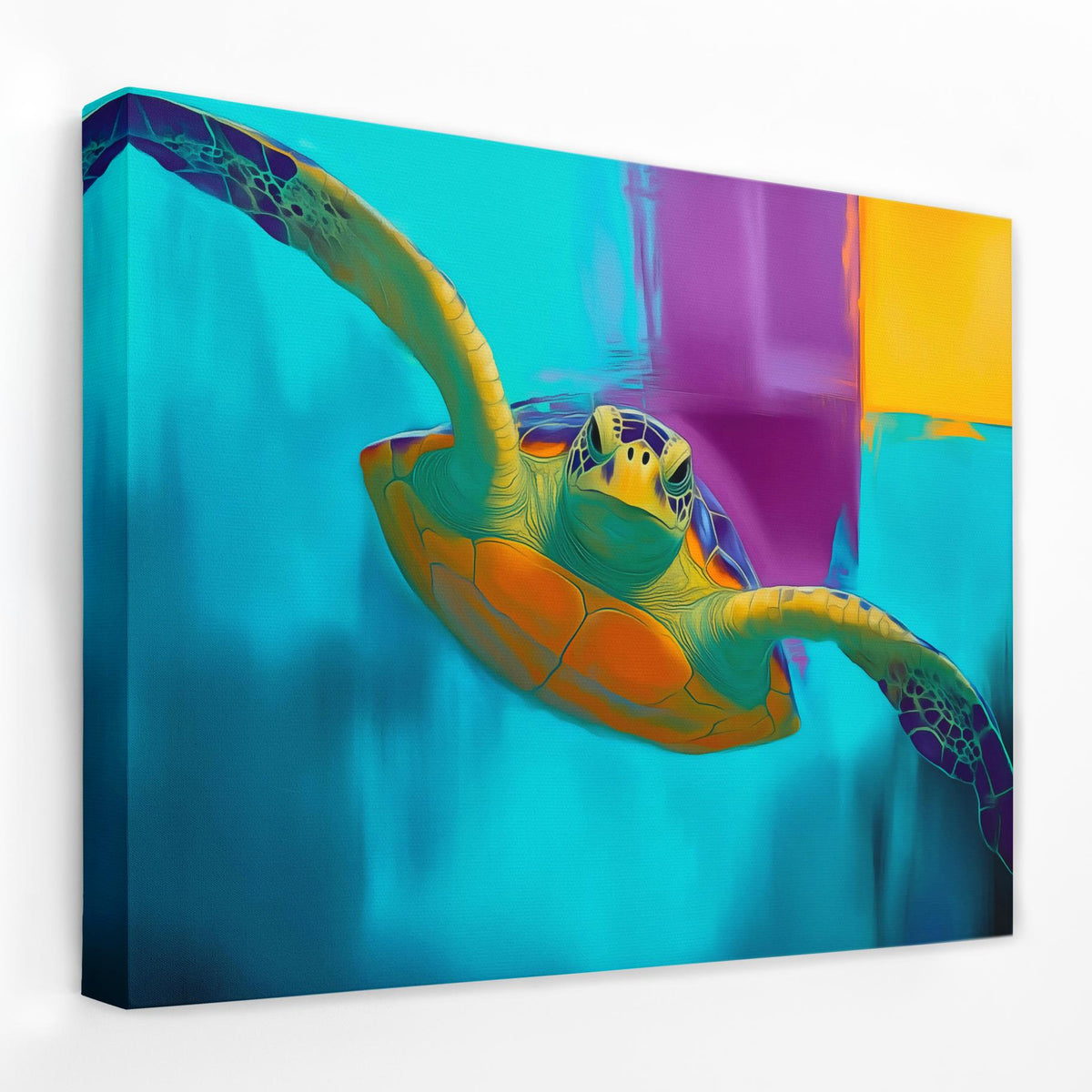 Electric Tide Turtle - Luxury Wall Art