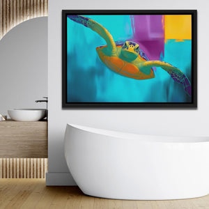 Electric Tide Turtle - Luxury Wall Art