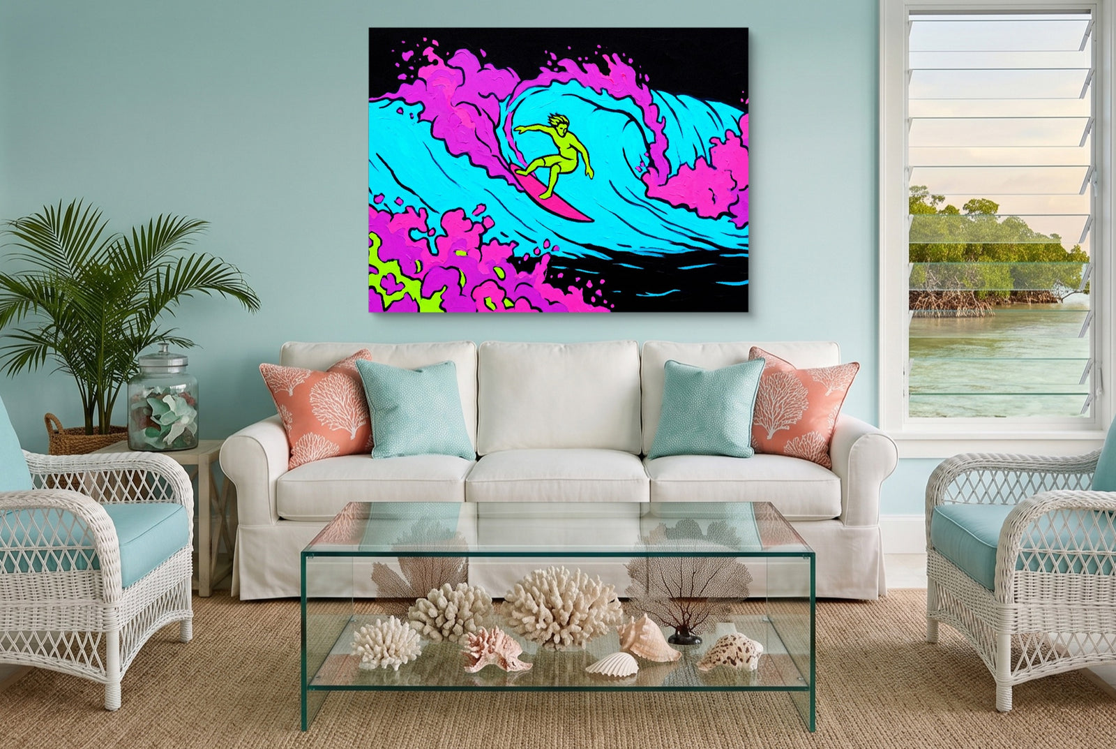 Electric Wave Rider — electric wave rider white studio framed black