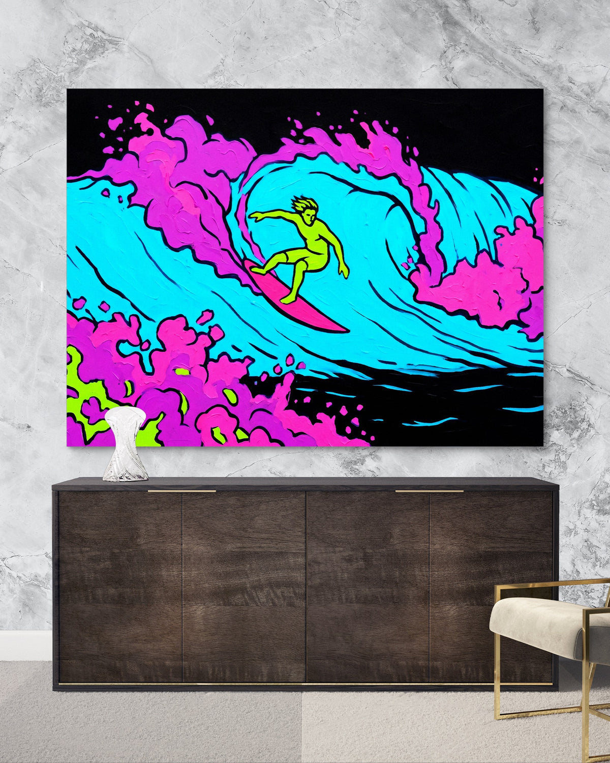 Electric Wave Rider — electric wave rider psd marble lux console 1land flush print