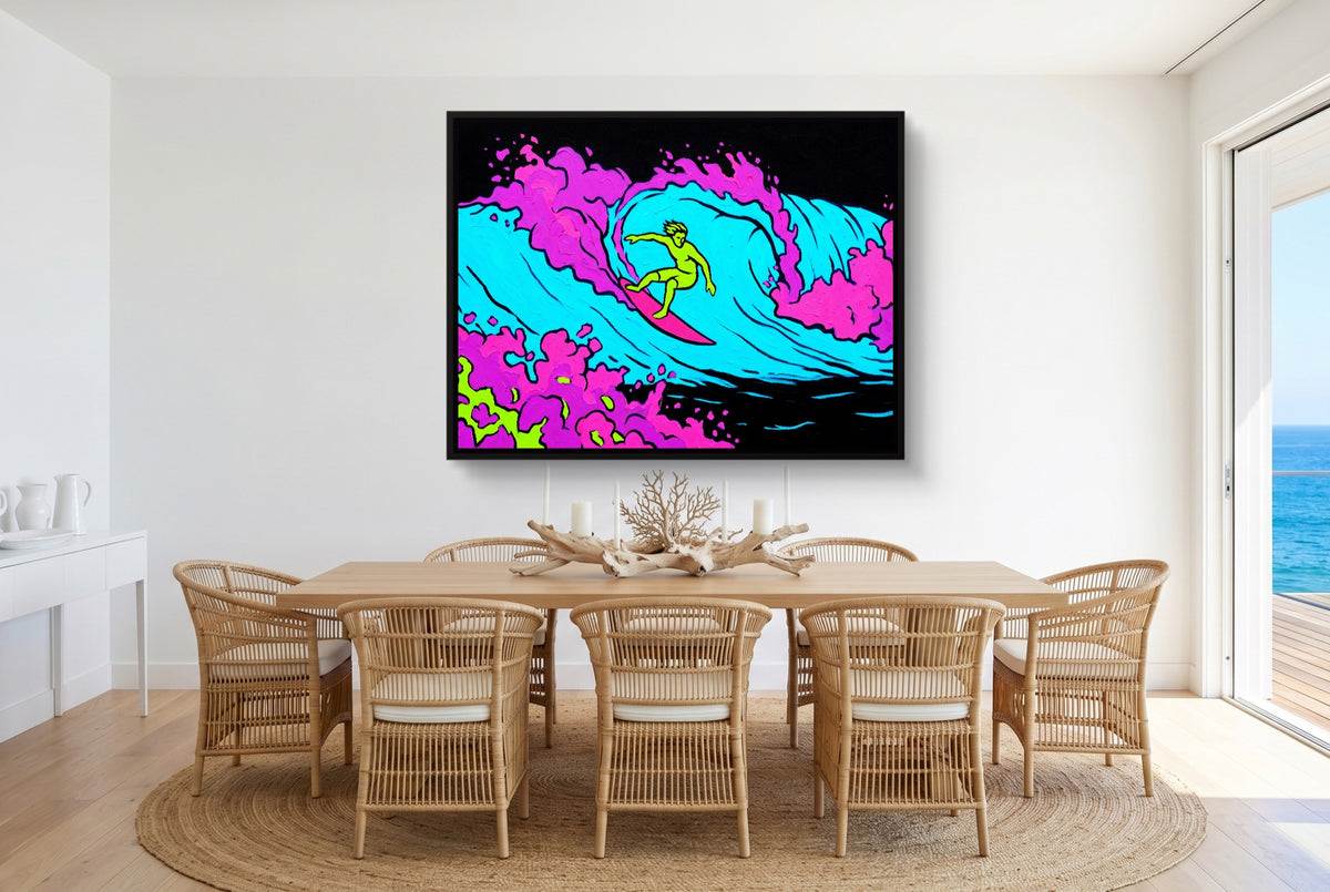 Electric Wave Rider — electric wave rider small dining room with ocean view 1land framed black