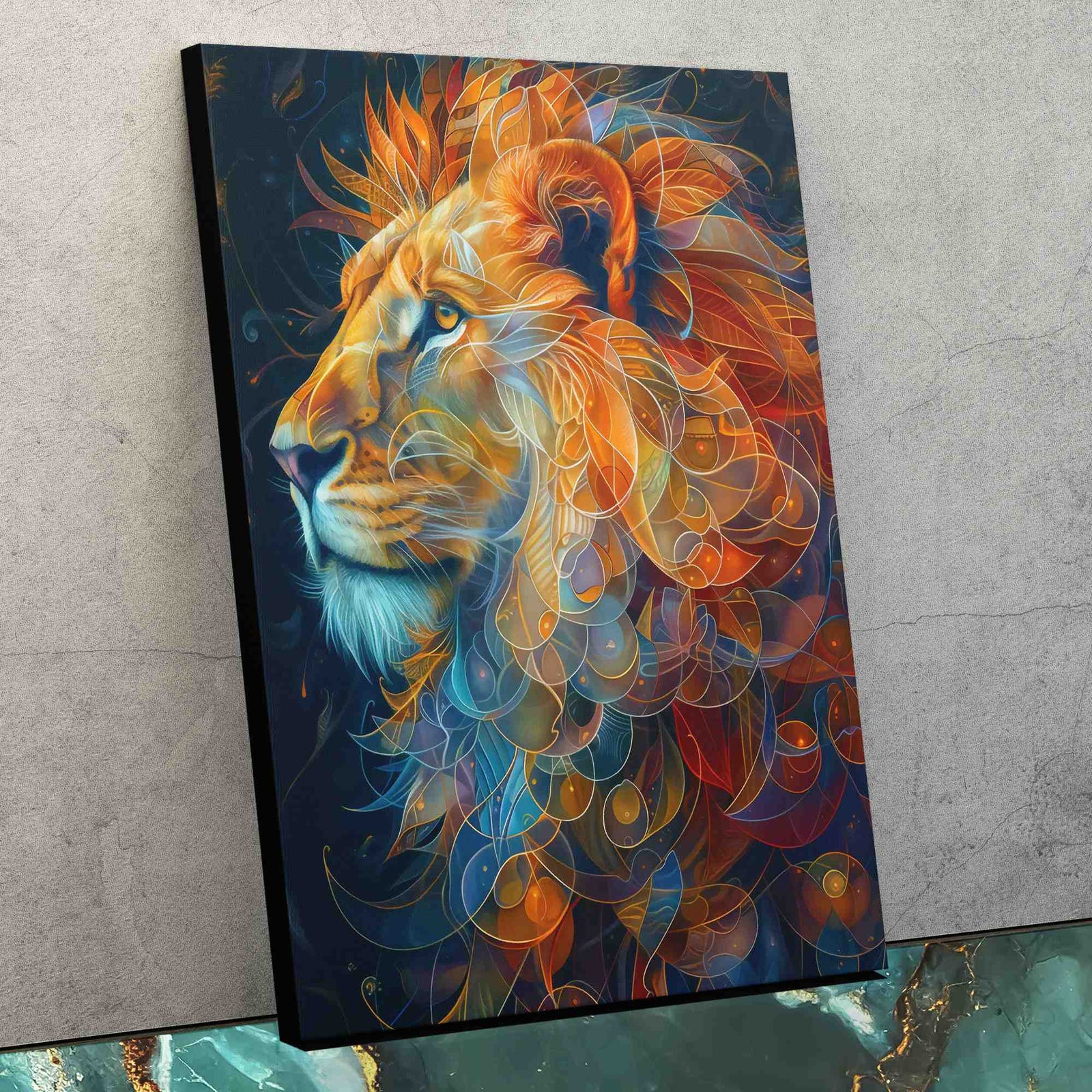 Elegant Lion - Animals Canvas Wall Art