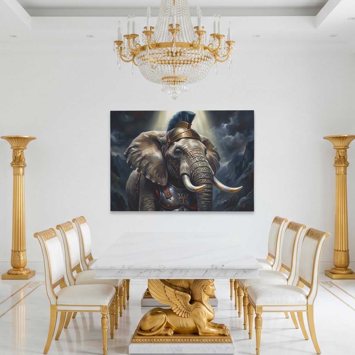 Elephant Celestial Guard — Elephant Celestial Guard Roman White Room Land 182