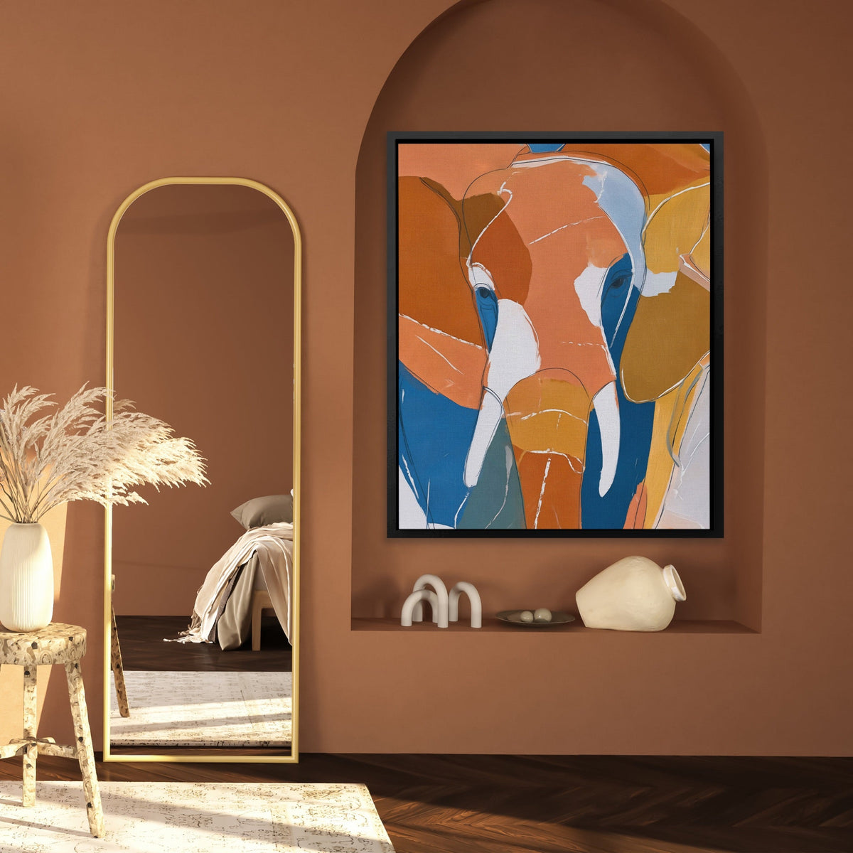 Elephant Earth Geometric - Luxury Wall Art