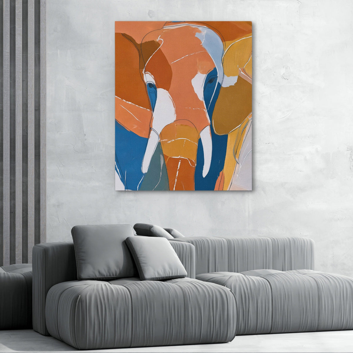 Elephant Earth Geometric - Luxury Wall Art