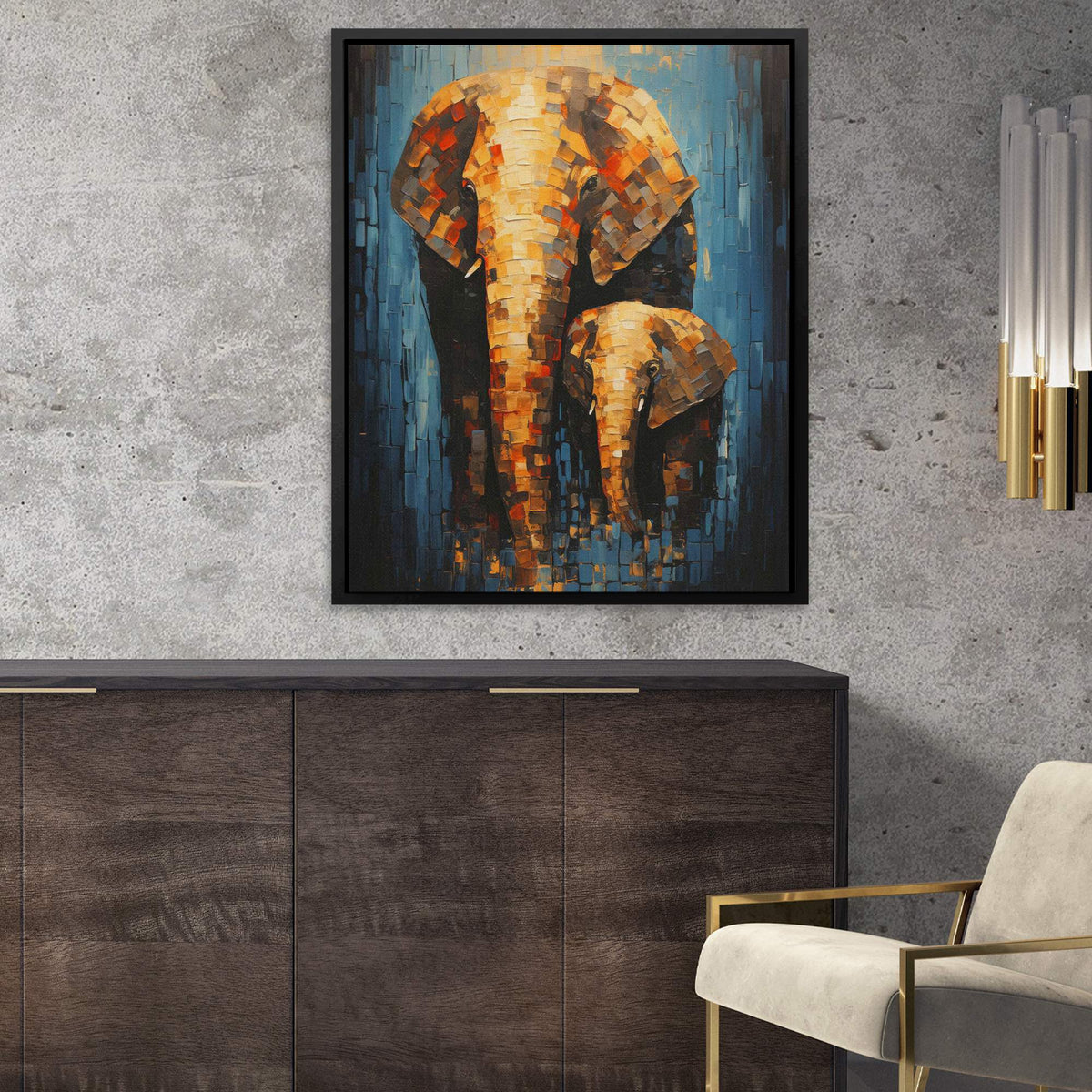 Elephant Family - Luxury Wall Art