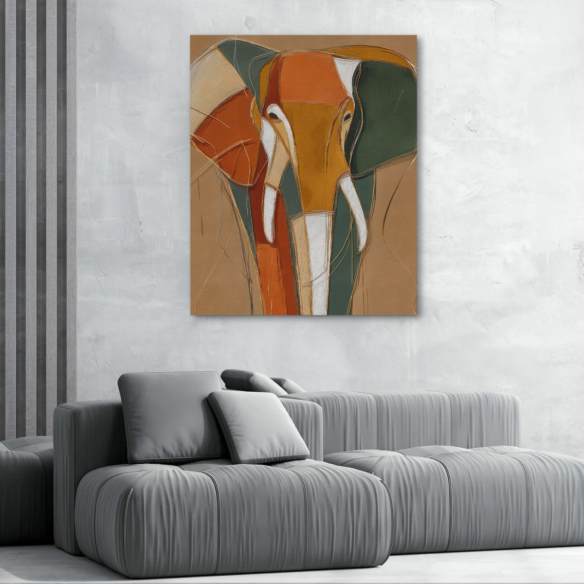 Elephant Gold Navy - Luxury Wall Art