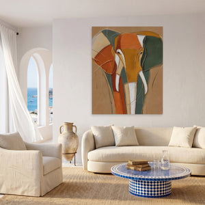 Elephant Gold Navy - Luxury Wall Art