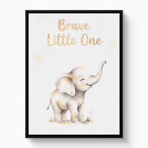 Elephant Greeting Card — elephant greeting card white studio framed black