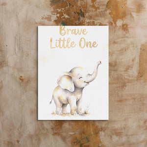 Elephant Greeting Card — elephant greeting card sq bed 1 clay beige 1port flush print