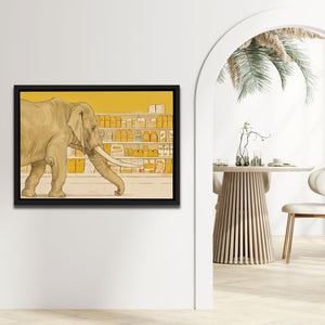 Elephant Grocery Shopping - Luxury Wall Art