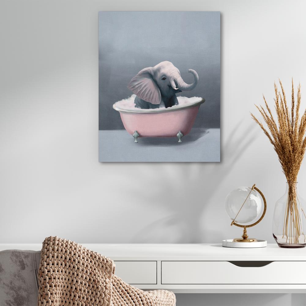 Elephant In The Bath - Luxury Wall Art