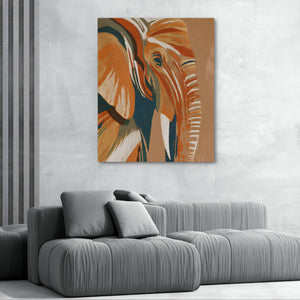 Elephant Navy Gold - Luxury Wall Art