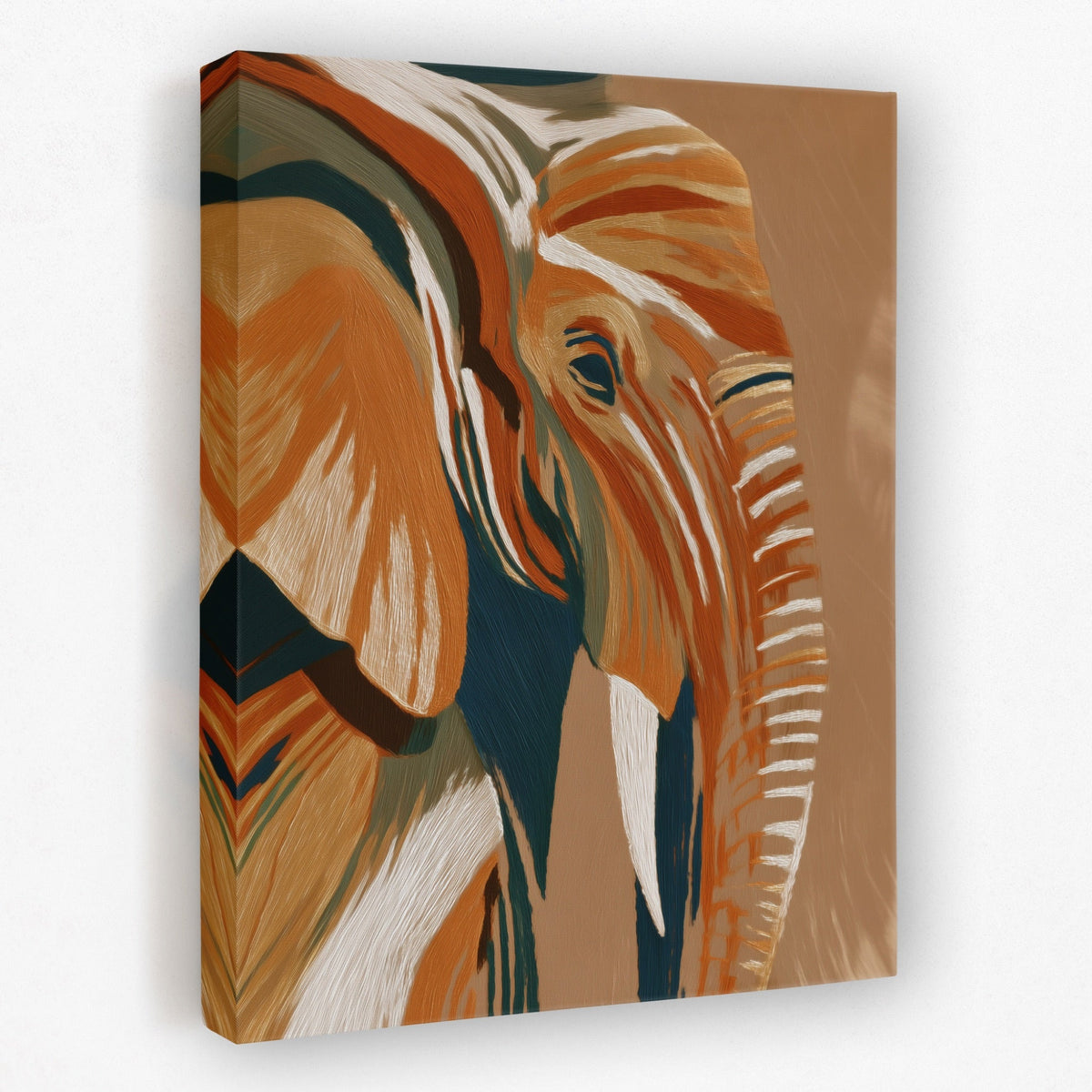 Elephant Navy Gold - Luxury Wall Art