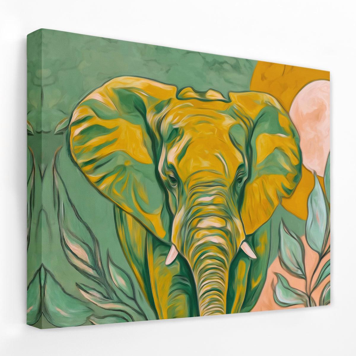 Elephant Pale Gold — Elephant Pale Gold Landscape   Side View   Mirror Wrap 4