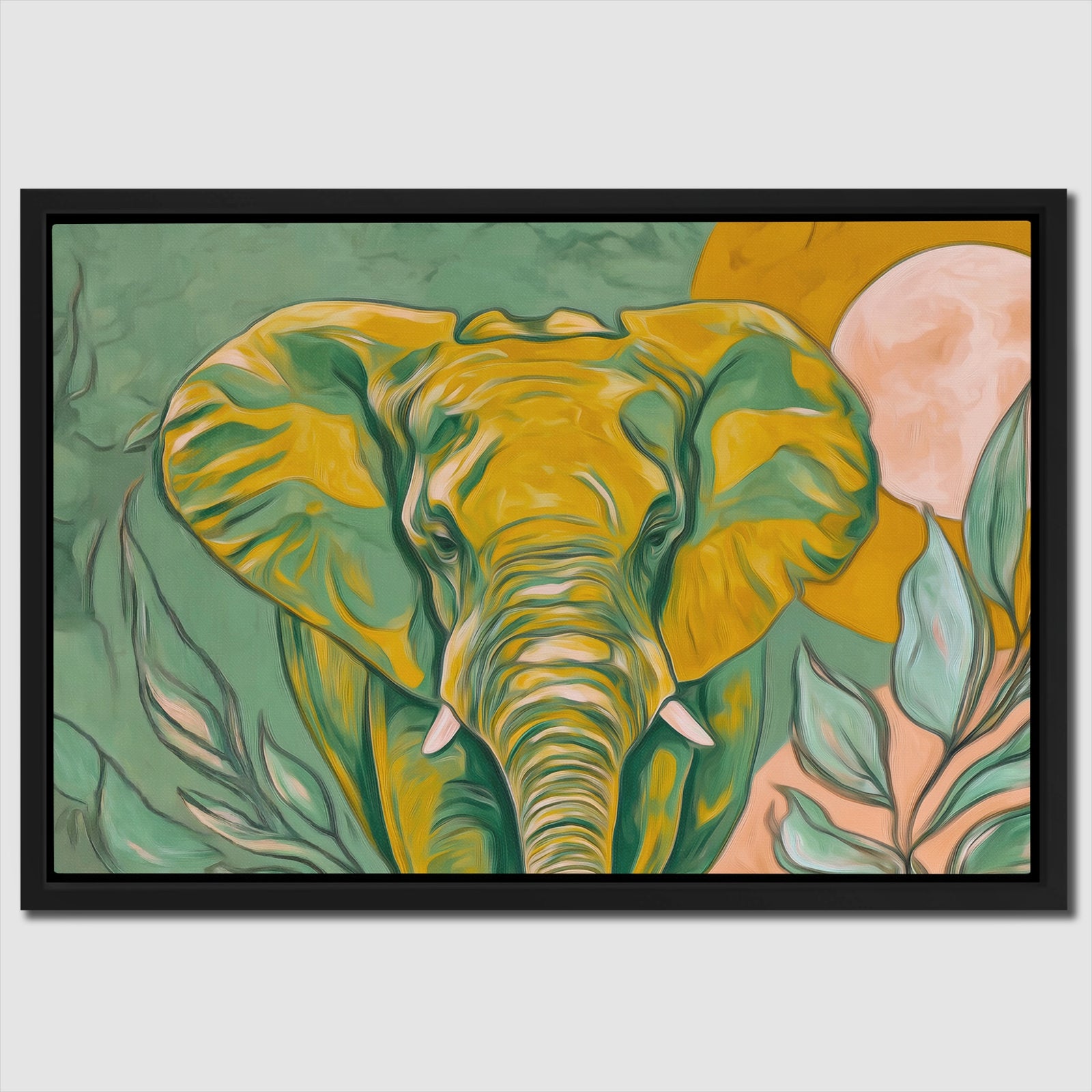 Elephant Pale Gold — Elephant Pale Gold Landscape   Side View   Mirror Wrap 4