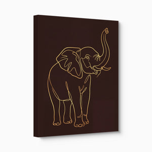 Elephant's Warm Upward Reach — elephant's warm upward reach angled flush print