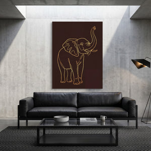 Elephant's Warm Upward Reach — elephant's warm upward reach sq grey luxury 1port flush print