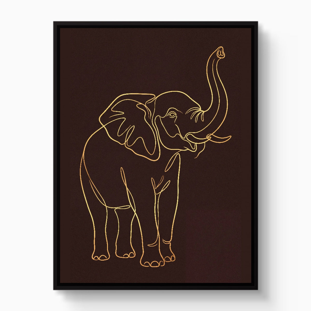 Elephant's Warm Upward Reach - Luxury Wall Art