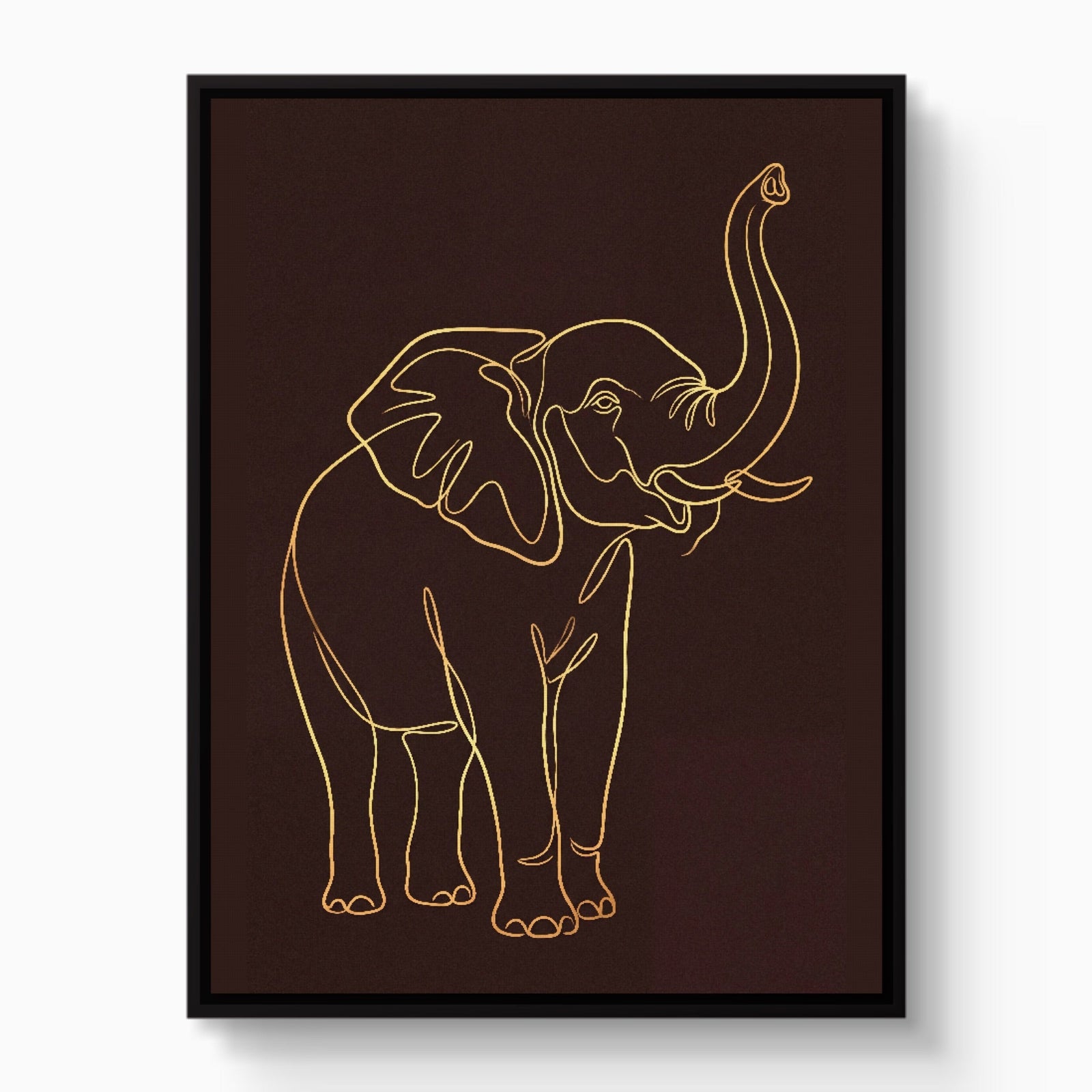 Elephant's Warm Upward Reach - Luxury Wall Art