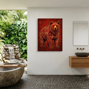 Ember Bear — ember bear sq outdoor bathroom 1port flush print