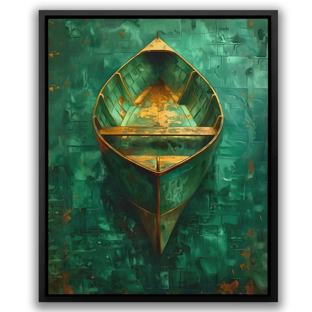 Emerald Canoe - Luxury Wall Art