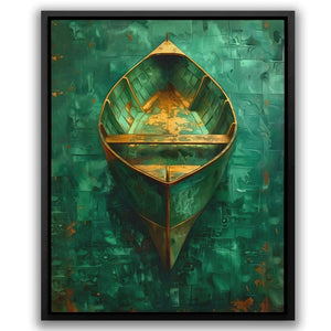 Emerald Canoe - Luxury Wall Art