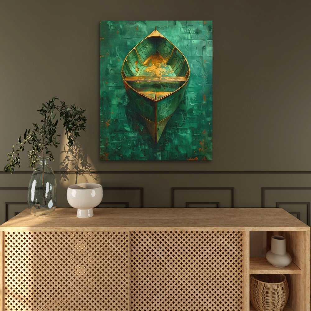 Emerald Canoe - Luxury Wall Art