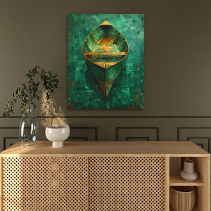 Emerald Canoe - Luxury Wall Art