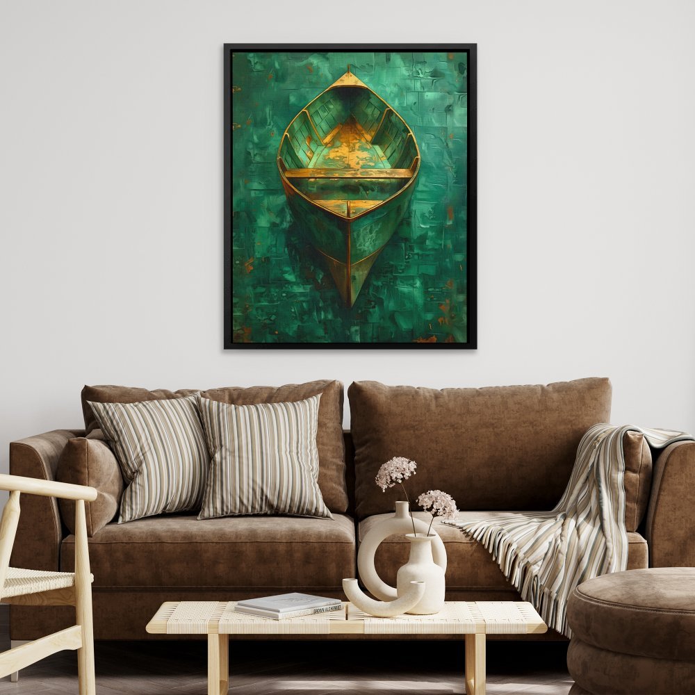 Emerald Canoe - Luxury Wall Art