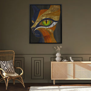 Emerald Eye Sphinx - Luxury Wall Art