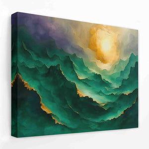 Emerald Mountaintops - Luxury Wall Art