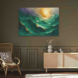 Emerald Mountaintops - Luxury Wall Art