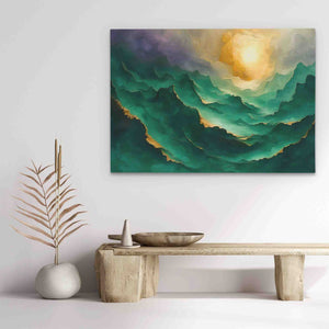 Emerald Mountaintops - Luxury Wall Art