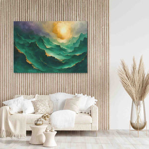 Emerald Mountaintops - Luxury Wall Art