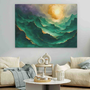 Emerald Mountaintops - Luxury Wall Art