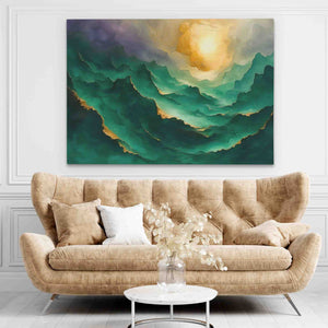 Emerald Mountaintops - Luxury Wall Art