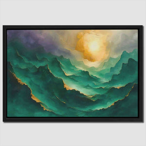 Emerald Mountaintops - Luxury Wall Art