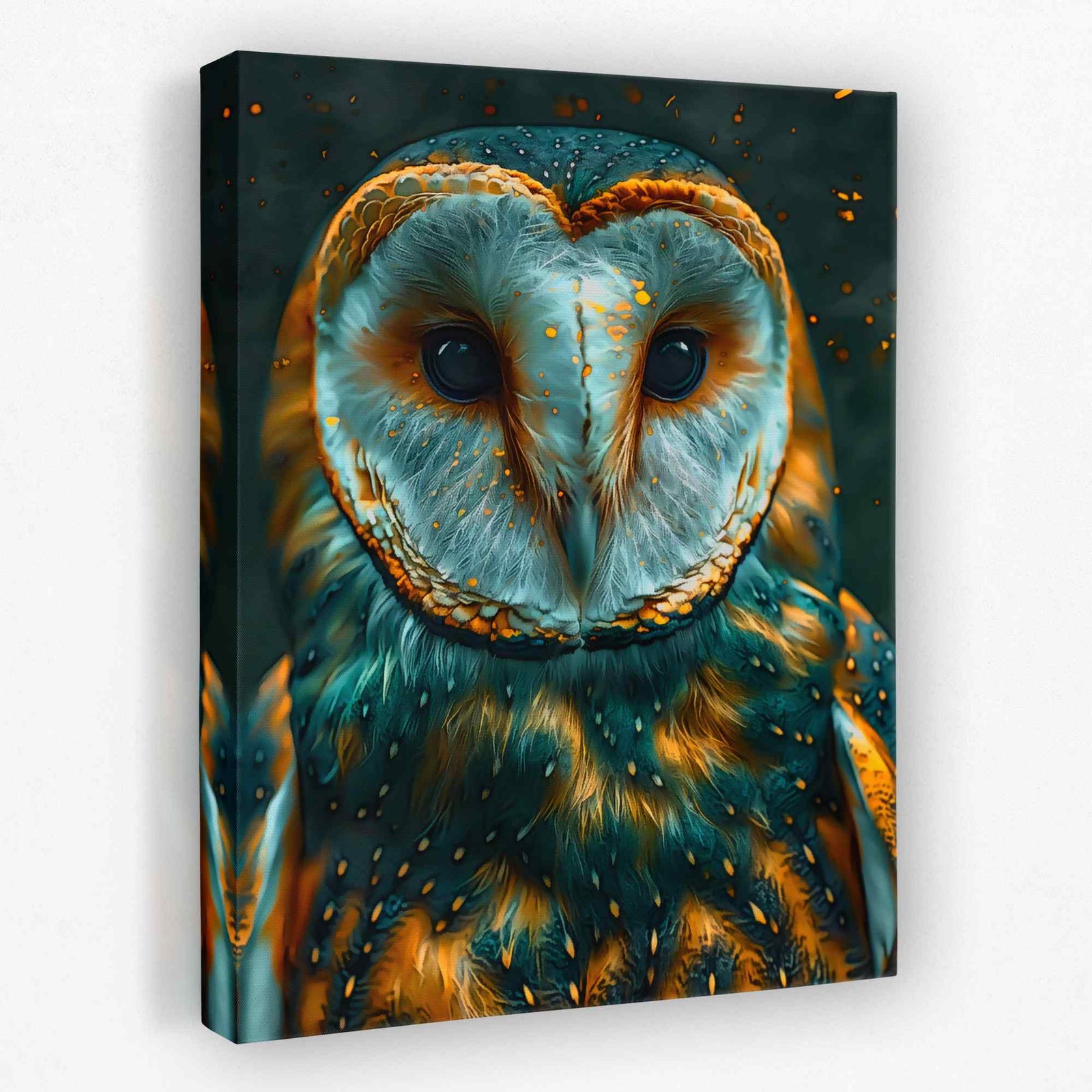 Emerald Owl - Animals Canvas Wall Art