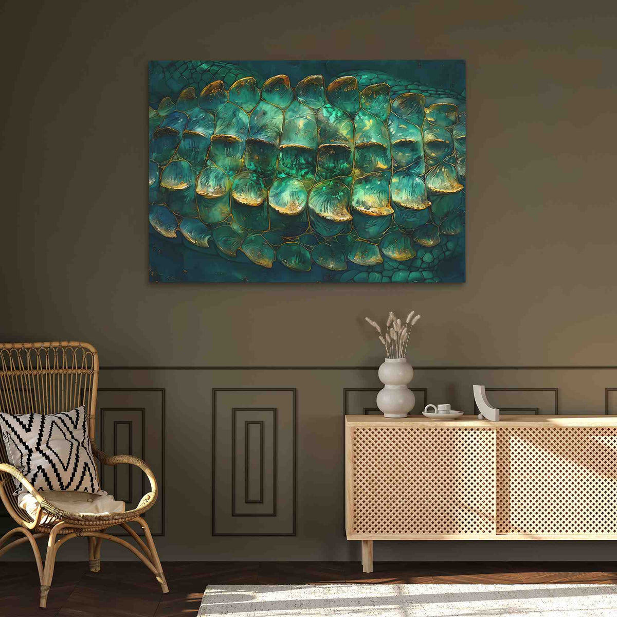 Emerald Scales - Luxury Wall Art