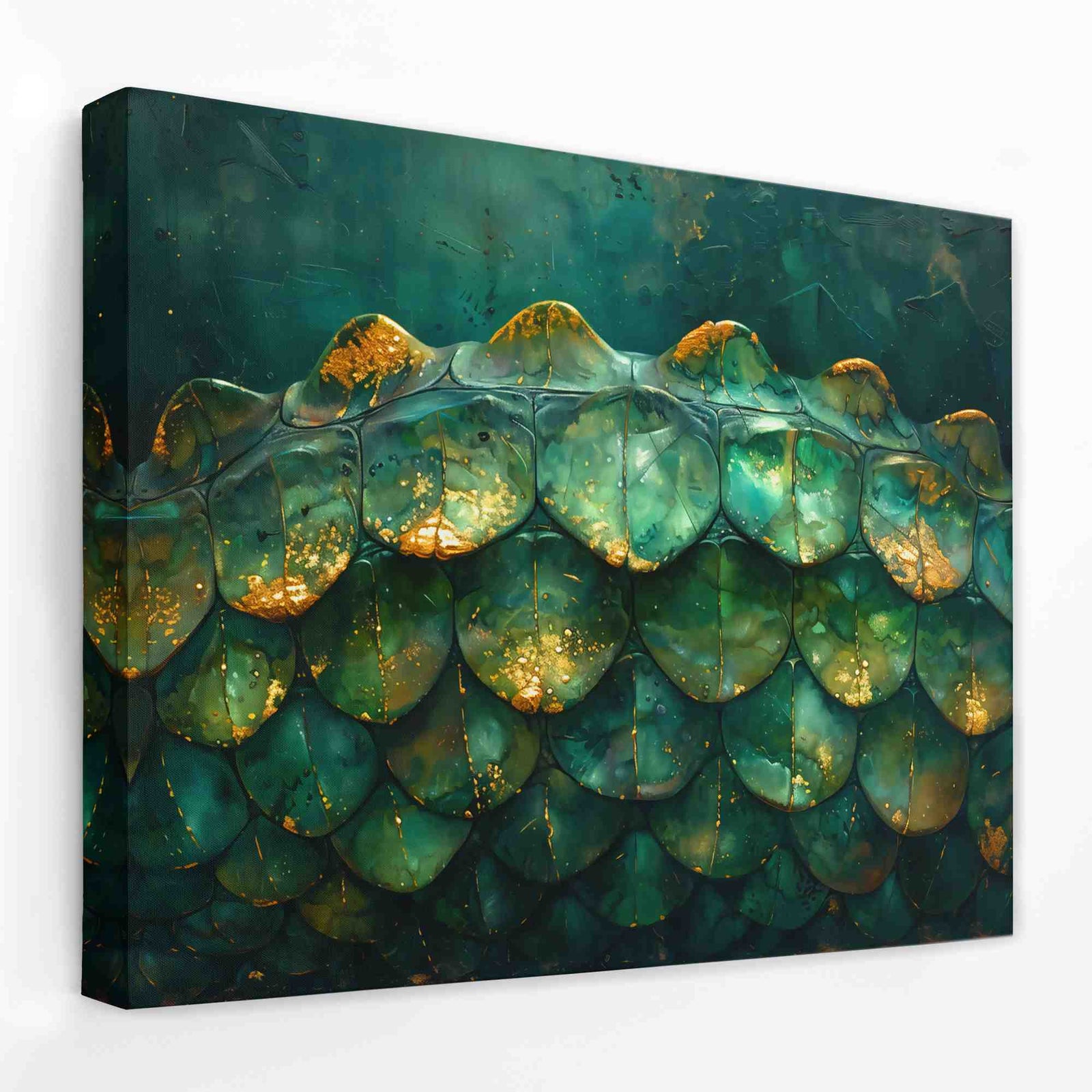 Emerald Spine - Alligator Canvas Wall Art