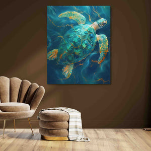 Emerald Tortoise - Luxury Wall Art