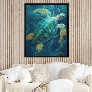 Emerald Tortoise - Luxury Wall Art